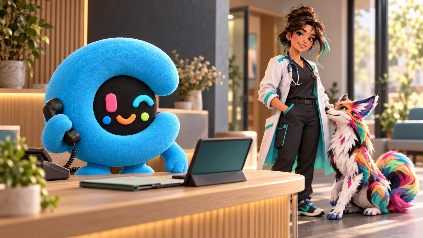 Illustrated first welcome in the Medbits clinic